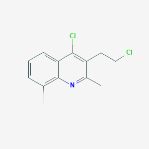 molecular formula C13H13Cl2N B184619 4-Chloro-3-(2-chloroethyl)-2,8-dimethylquinoline CAS No. 107622-79-7