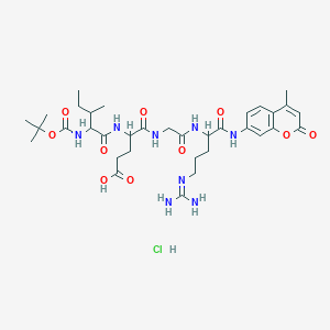 molecular formula C34H51ClN8O10 B018462 Boc-Ile-Glu-Gly-Arg-7-amido-4-methylcoumarin hydrochloride CAS No. 102601-26-3