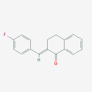 molecular formula C17H13FO B184624 (E)-3,4-Dihydro-2-((4-fluorophenyl)methylene)-1(2H)-naphthalenone CAS No. 59082-25-6