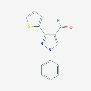 molecular formula C14H10N2OS B184632 1-苯基-3-(2-噻吩基)-1H-吡唑-4-甲醛 CAS No. 210825-11-9