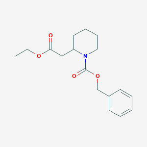 molecular formula C17H23NO4 B184634 Benzyl 2-(2-ethoxy-2-oxoethyl)piperidine-1-carboxylate CAS No. 167170-23-2