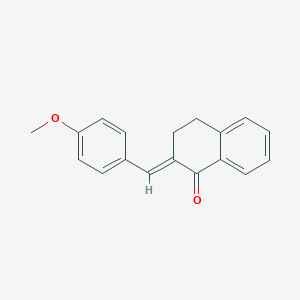 molecular formula C18H16O2 B184639 (E)-3,4-Dihydro-2-((4-methoxyphenyl)methylene)-1(2H)-naphthalenone CAS No. 59120-87-5