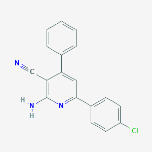 molecular formula C18H12ClN3 B184641 2-amino-6-(4-chlorophenyl)-4-phenylnicotinonitrile CAS No. 75356-07-9
