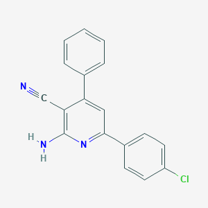 molecular formula C18H12ClN3 B184641 2-Amino-6-(4-chlorophenyl)-4-phenylpyridine-3-carbonitrile CAS No. 75356-07-9