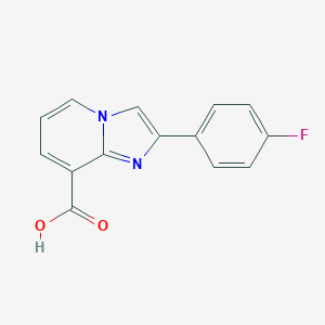 molecular formula C14H9FN2O2 B184654 2-(4-Fluorophenyl)imidazo[1,2-a]pyridine-8-carboxylic acid CAS No. 133427-95-9