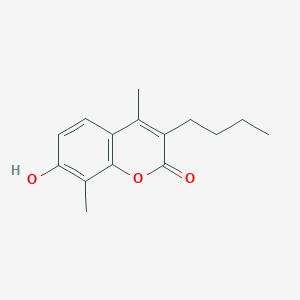 molecular formula C15H18O3 B184657 3-Butyl-4,8-dimethyl-7-hydroxy-2H-1-benzopyran-2-one CAS No. 92581-70-9