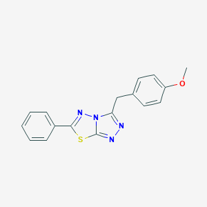 molecular formula C17H14N4OS B184663 3-(4-甲氧基苄基)-6-苯基[1,2,4]三唑并[3,4-b][1,3,4]噻二唑 CAS No. 93073-22-4