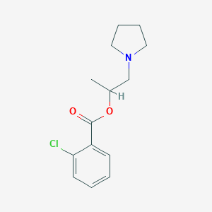 molecular formula C14H18ClNO2 B184674 1-Pyrrolidin-1-ylpropan-2-yl 2-chlorobenzoate CAS No. 6470-43-5