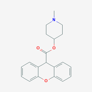 molecular formula C20H21NO3 B184675 Xanthene-9-carboxylic acid, 1-methyl-4-piperidinyl ester CAS No. 102585-05-7