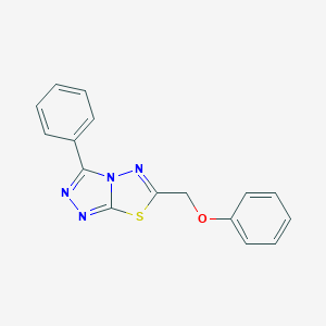 molecular formula C16H12N4OS B184678 6-(Phenoxymethyl)-3-phenyl[1,2,4]triazolo[3,4-b][1,3,4]thiadiazole CAS No. 83676-82-8