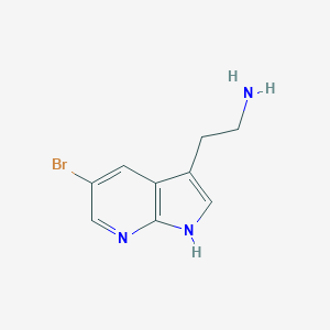 molecular formula C9H10BrN3 B184681 1H-Pyrrolo[2,3-b]pyridine-3-ethanamine, 5-bromo- CAS No. 183208-57-3