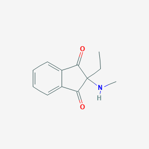 molecular formula C12H13NO2 B184682 1H-Indene-1,3(2H)-dione, 2-ethyl-2-(methylamino)- CAS No. 20915-57-5