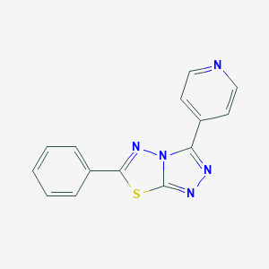 molecular formula C14H9N5S B184687 1,2,4-Triazolo[3,4-b][1,3,4]thiadiazole, 6-phenyl-3-(4-pyridinyl)- CAS No. 133847-07-1