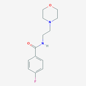 molecular formula C13H17FN2O2 B184689 Benzamide, 4-fluoro-N-(2-(4-morpholinyl)ethyl)- CAS No. 64544-18-9