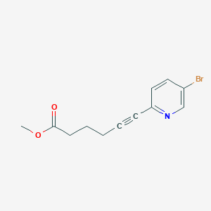 molecular formula C12H12BrNO2 B184691 Methyl6-(5-bromo-2-pyridinyl)-5-hexynoate CAS No. 111770-83-3