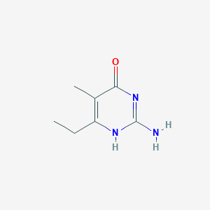 molecular formula C7H11N3O B184717 2-Amino-6-ethyl-5-methylpyrimidin-4-ol CAS No. 134277-54-6