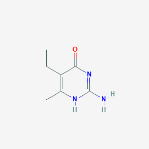 molecular formula C7H11N3O B184718 2-氨基-5-乙基-6-甲基嘧啶-4(3H)-酮 CAS No. 28224-69-3