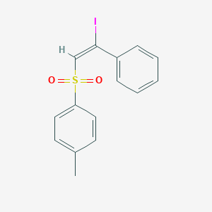 molecular formula C15H13IO2S B184727 2-Iodo-2-phenylvinyl 4-methylphenyl sulfone CAS No. 22183-12-6