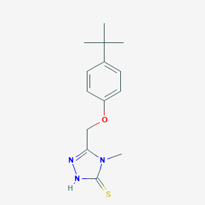 molecular formula C14H19N3OS B184733 5-[(4-叔丁基苯氧基)甲基]-4-甲基-4H-1,2,4-三唑-3-硫醇 CAS No. 588673-50-1