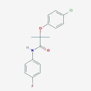 molecular formula C16H15ClFNO2 B184737 2-(4-chlorophenoxy)-N-(4-fluorophenyl)-2-methylpropanamide CAS No. 61887-25-0