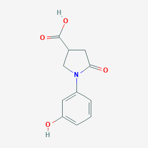 molecular formula C11H11NO4 B184742 1-(3-Hydroxyphenyl)-5-oxopyrrolidine-3-carboxylic acid CAS No. 91891-24-6