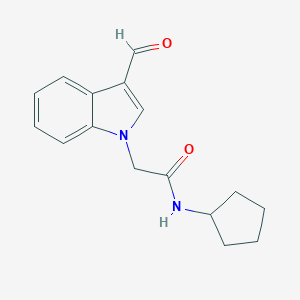 N-cyclopentyl-2-(3-formyl-1H-indol-1-yl)acetamide