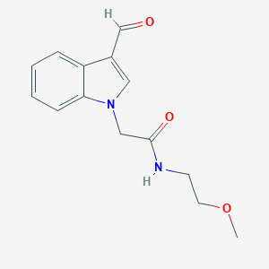 2-(3-formyl-1H-indol-1-yl)-N-(2-methoxyethyl)acetamide
