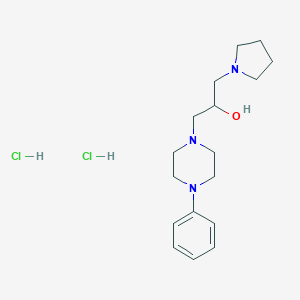 molecular formula C17H29Cl2N3O B184750 4-Phenyl-alpha-(1-pyrrolidinyl)methyl-1-piperazineethanol dihydrochloride CAS No. 198767-56-5