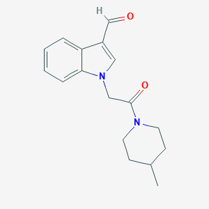 B184752 1-[2-(4-methylpiperidin-1-yl)-2-oxoethyl]-1H-indole-3-carbaldehyde CAS No. 347320-62-1