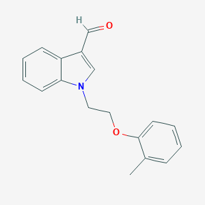 molecular formula C18H17NO2 B184753 1-[2-(2-methylphenoxy)ethyl]-1H-indole-3-carbaldehyde CAS No. 299935-67-4
