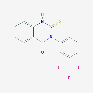 molecular formula C15H9F3N2OS B184763 2-Thioxo-3-(3-(trifluoromethyl)phenyl)-2,3-dihydro-4(1H)-quinazolinone CAS No. 81066-86-6