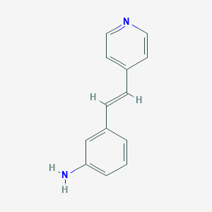 {3-[(E)-2-pyridin-4-ylvinyl]phenyl}amine