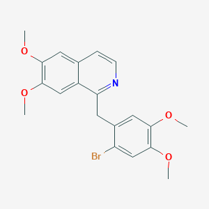 molecular formula C20H20BrNO4 B184767 1-(2-Bromo-4,5-dimethoxybenzyl)-6,7-dimethoxyisoquinoline CAS No. 51449-10-6