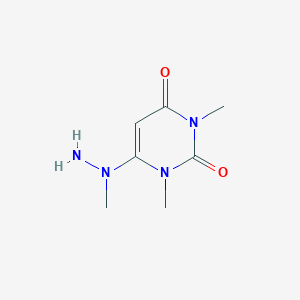 B184783 1,3-dimethyl-6-(1-methylhydrazino)-2,4(1H,3H)-pyrimidinedione CAS No. 4318-53-0