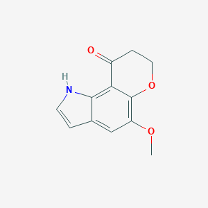 Pyrano(2,3-g)indol-9(1H)-one, 7,8-dihydro-5-methoxy-