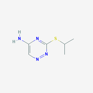 molecular formula C6H10N4S B184801 3-Propan-2-ylsulfanyl-1,2,4-triazin-5-amine CAS No. 187099-36-1