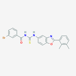 molecular formula C23H18BrN3O2S B184803 3-bromo-N-{[2-(2,3-dimethylphenyl)-1,3-benzoxazol-5-yl]carbamothioyl}benzamide CAS No. 590396-52-4