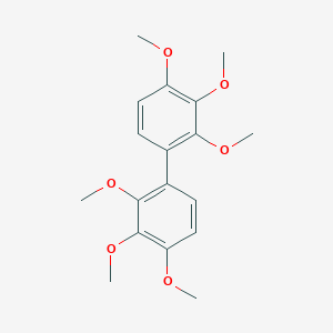 molecular formula C18H22O6 B184821 1,2,3-Trimethoxy-4-(2,3,4-trimethoxyphenyl)benzene CAS No. 6322-17-4
