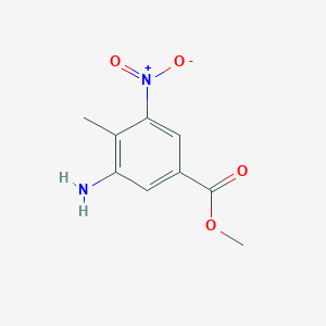 molecular formula C9H10N2O4 B184825 甲基3-氨基-4-甲基-5-硝基苯甲酸酯 CAS No. 72922-60-2