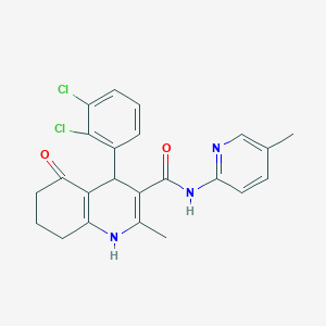 molecular formula C23H21Cl2N3O2 B184849 4-(2,3-dichlorophenyl)-2-methyl-N-(5-methylpyridin-2-yl)-5-oxo-4,6,7,8-tetrahydro-1H-quinoline-3-carboxamide CAS No. 6313-48-0
