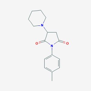 B184852 1-(4-Methylphenyl)-3-(piperidin-1-yl)pyrrolidine-2,5-dione CAS No. 89143-26-0