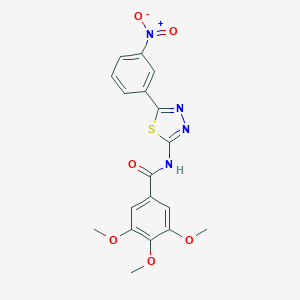 3,4,5-trimethoxy-N-[5-(3-nitrophenyl)-1,3,4-thiadiazol-2-yl]benzamide