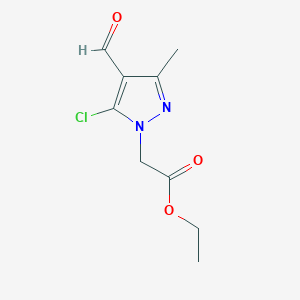 ethyl 2-(5-chloro-4-formyl-3-methyl-1H-pyrazol-1-yl)acetate