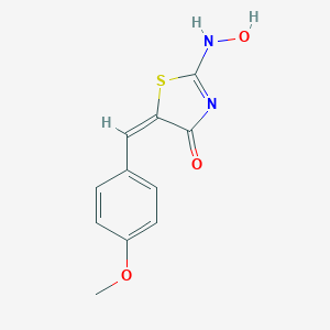 molecular formula C11H10N2O3S B184949 (5E)-2-(hydroxyamino)-5-[(4-methoxyphenyl)methylidene]-1,3-thiazol-4-one CAS No. 73855-61-5