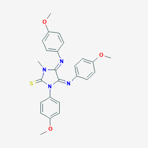 molecular formula C25H24N4O3S B184956 1-(4-Methoxyphenyl)-4,5-bis[(4-methoxyphenyl)imino]-3-methylimidazolidine-2-thione CAS No. 82627-73-4