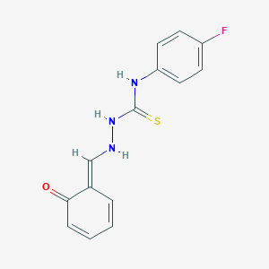 1-(4-fluorophenyl)-3-[[(E)-(6-oxocyclohexa-2,4-dien-1-ylidene)methyl]amino]thiourea