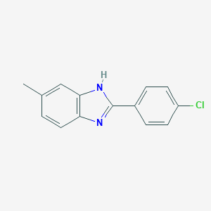molecular formula C14H11ClN2 B184992 2-(4-chlorophenyl)-6-methyl-1H-benzimidazole CAS No. 53314-17-3