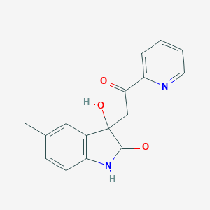 3-hydroxy-5-methyl-3-[2-oxo-2-(pyridin-2-yl)ethyl]-1,3-dihydro-2H-indol-2-one