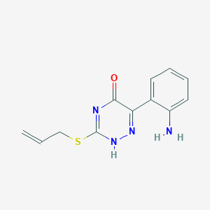 molecular formula C12H12N4OS B184995 3-(Allylthio)-6-(2-aminophenyl)-1,2,4-triazin-5-OL CAS No. 353516-57-1