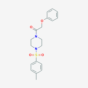 molecular formula C19H22N2O4S B185025 1-[4-(4-METHYLBENZENESULFONYL)PIPERAZIN-1-YL]-2-PHENOXYETHAN-1-ONE CAS No. 5937-06-4